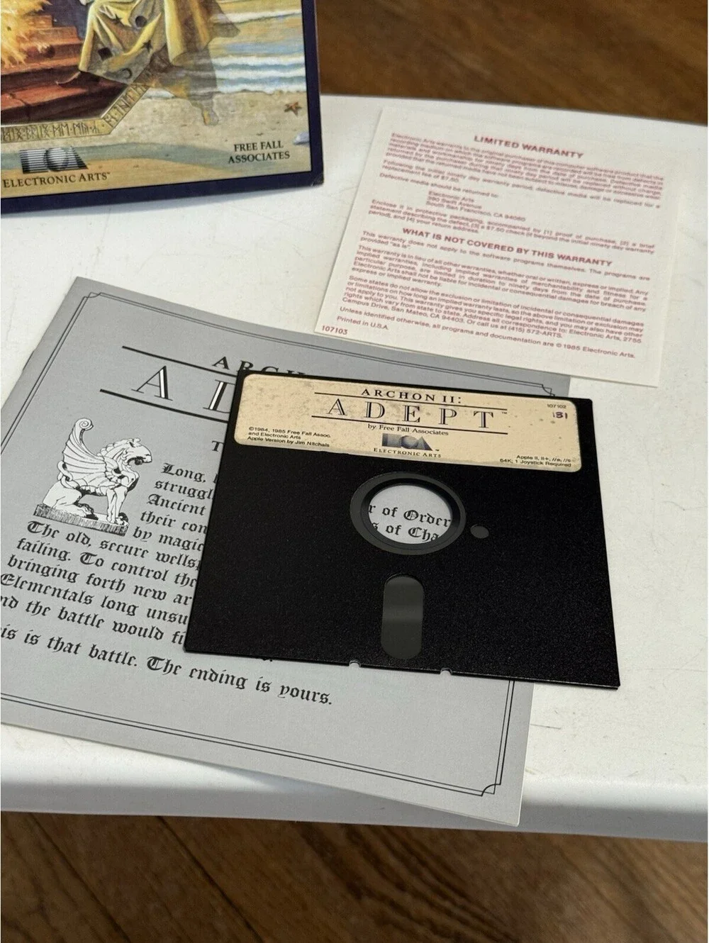 Archon II: Adept for Commodore 64 by Electronic Arts, Preowned W/manual